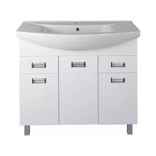 Viva SZQUARE 85 lábon álló fürdőszobabútor Sanovit ZENON 6085 porcelán mosdóval 86 x 50 cm