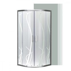   Spirit Bamboo 80x80 cm curved shower cubicle without shower tray