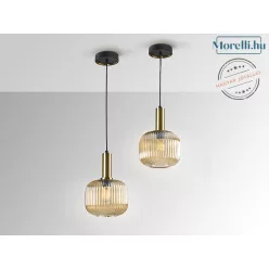 függesztett lámpa bronz színű vázzal és üveg testtel beltéri használatra schuller-225588 - moretti.hu