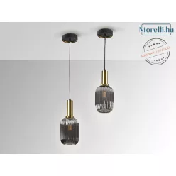 függesztett lámpa bronz színű vázzal és üveg testtel beltéri használatra schuller-225632 - moretti.hu
