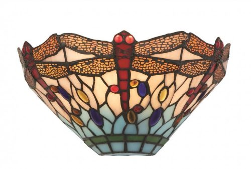 Tiffany Wall Lamp Multicolor DRAGONFLY SEARCHLIGHT 1283-17