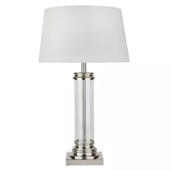 éjjeli lámpa ezüst színű vázzal és üveg testtel beltéri használatra searchlight-eu5141ss - moretti.hu