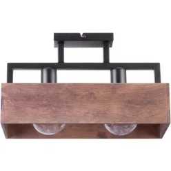   SIGMA LIGHTING 31742 DAKOTA Loft Mennyezeti Lámpa Barna, Fekete E27 IP20