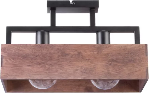 SIGMA LIGHTING 31742 DAKOTA Loft Mennyezeti Lámpa Barna, Fekete E27 IP20