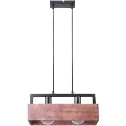  SIGMA LIGHTING 31748 DAKOTA Ernyős Függesztett Lámpa Barna, Fekete E27 IP20