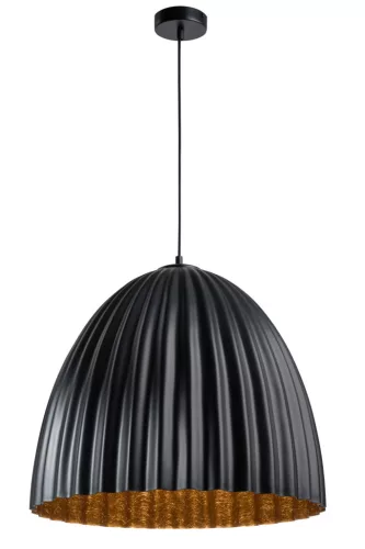 SIGMA LIGHTING 32021 TELMA Ernyős Függesztett Lámpa Fekete, Réz E27 IP20