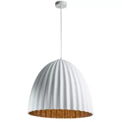   SIGMA LIGHTING 32023 TELMA Ernyős Függesztett Lámpa Fehér, Réz E27 IP20
