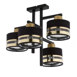   SIGMA LIGHTING 32145 PRO Ernyős Mennyezeti Lámpa Fekete, Arany E27 IP20