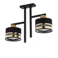   SIGMA LIGHTING 32149 PRO Ernyős Mennyezeti Lámpa Fekete, Arany E27 IP20