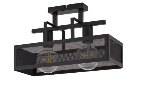 SIGMA LIGHTING 32176 ALBERT Loft Mennyezeti Lámpa Fekete E27 IP20