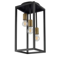  SIGMA LIGHTING 32225 VIGO Loft Mennyezeti Lámpa Fekete, Arany E27 IP20