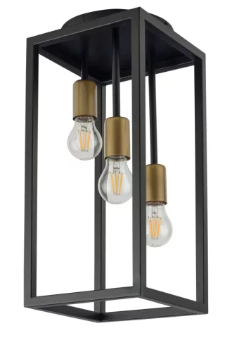SIGMA LIGHTING 32225 VIGO Loft Mennyezeti Lámpa Fekete, Arany E27 IP20