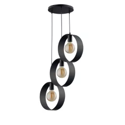   SIGMA LIGHTING 32282 HAPPY Többágú Függesztett Lámpa Fekete E27 IP20