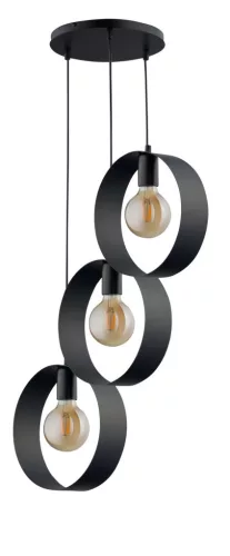 SIGMA LIGHTING 32282 HAPPY Többágú Függesztett Lámpa Fekete E27 IP20