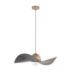   SIGMA LIGHTING 32349 KAPELLO Modern Függesztett Lámpa Fekete, Arany E27 IP20