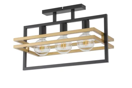 SIGMA LIGHTING 32404 MERCI Loft Mennyezeti Lámpa Fekete, Arany E27 IP20