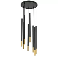   SIGMA LIGHTING 33239 SOPEL Hengeres Függesztett Lámpa Fekete, Arany G9 IP20