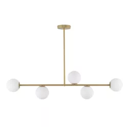   SIGMA LIGHTING 33334 GAMA Glamour Függesztett Lámpa Fehér, Arany G9 IP20