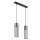 SIGMA LIGHTING 33451 FOBIA Többágú Függesztett Lámpa Fekete, Ezüst GU10 IP20