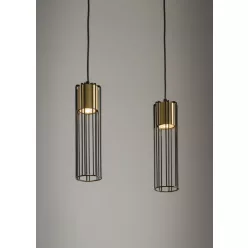   SIGMA LIGHTING 33452 FOBIA Többágú Függesztett Lámpa Fekete, Arany GU10 IP20