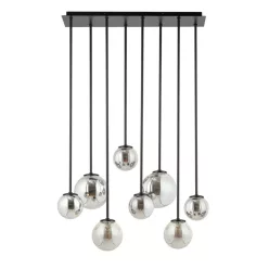   SIGMA LIGHTING 33494 TULIA Kristály Mennyezeti Lámpa Fekete, Szürke G9 IP20