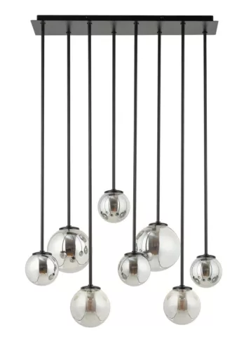 SIGMA LIGHTING 33494 TULIA Kristály Mennyezeti Lámpa Fekete, Szürke G9 IP20