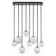 SIGMA LIGHTING 33495 TULIA Kristály Mennyezeti Lámpa Fehér, Fekete G9 IP20