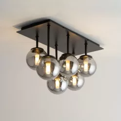   SIGMA 33500 TULIA Glamour Mennyezeti Lámpa Fekete, Szürke G9 IP20