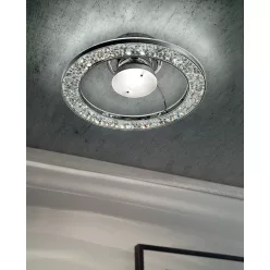 mennyezeti lámpa króm színű vázzal és fém testtel beltéri használatra sillux-ls-5-267 - moretti.hu