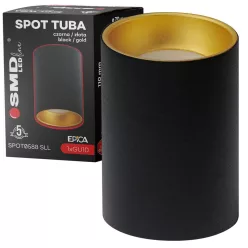   SMD LED SPOT0588SLL EPICA Hengeres Mennyezeti Lámpa Fekete GU10 IP20