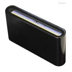 kültéri fali lámpa fekete színű vázzal és aluminium testtel kerti használatra icon-sierra-w31-10w - moretti.hu