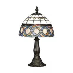   PREZENT TIFFANY 81 Bronz Színű Asztali Lámpa 1xE14 40W IP20