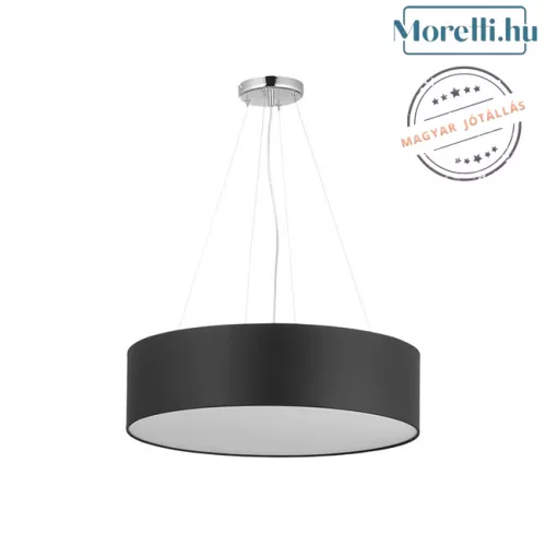 függesztett lámpa fekete színű vázzal és textil testtel beltéri használatra tklighting-4247 - moretti.hu