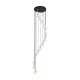 TK LIGHTING 10182 AURORA Többágú Függesztett Lámpa Fekete, Átlátszó, Arany G9 IP20