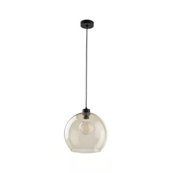   TK LIGHTING 2064 CUBUS Modern Függesztett Lámpa Borostyán, Fekete, Átlátszó E27 IP20