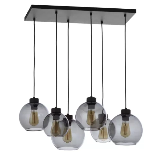 TK LIGHTING 2833 CUBUS Többágú Függesztett Lámpa Fekete, Grafit E27 IP20