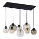 TK LIGHTING 2834 CUBUS Többágú Függesztett Lámpa Borostyán, Fekete, Grafit, Átlátszó E27 IP20