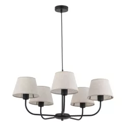   TK LIGHTING 3989 CHICAGO Modern Csillár Bézs, Fekete E27 IP20