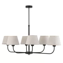   TK LIGHTING 3999 CHICAGO Modern Csillár Bézs, Fekete E27 IP20