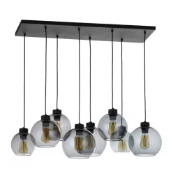   TK LIGHTING 4113 CUBUS Többágú Függesztett Lámpa Fekete, Grafit E27 IP20