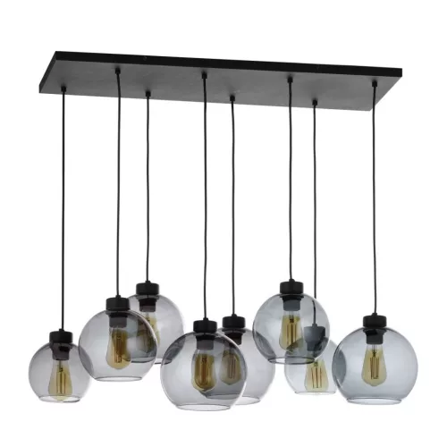 TK LIGHTING 4113 CUBUS Többágú Függesztett Lámpa Fekete, Grafit E27 IP20