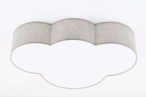 TK LIGHTING 4336 CLOUD Ernyős Mennyezeti Lámpa Fehér, Természetes Vászon E27 IP20