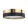 TK LIGHTING 4345 HILTON Ernyős Mennyezeti Lámpa Fekete, Arany E27 IP20