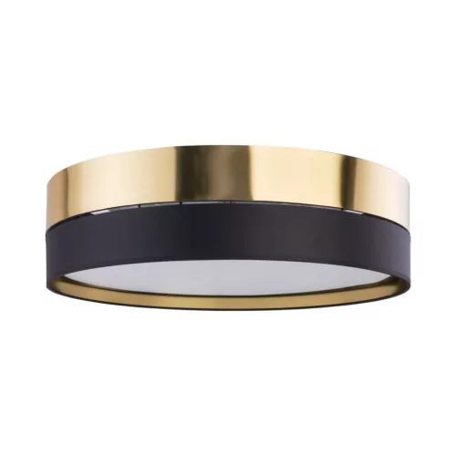 TK LIGHTING 4345 HILTON Ernyős Mennyezeti Lámpa Fekete, Arany E27 IP20