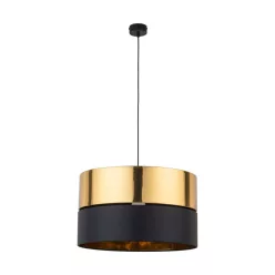   TK LIGHTING 4346 HILTON Ernyős Függesztett Lámpa Fekete, Arany E27 IP20