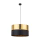 TK LIGHTING 4346 HILTON Ernyős Függesztett Lámpa Fekete, Arany E27 IP20