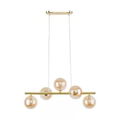   TK LIGHTING 4549 ESTERA Többágú Függesztett Lámpa Fehér, Fekete, Arany G9 IP20