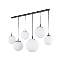   TK LIGHTING 4792 ESME Többágú Függesztett Lámpa Fehér, Fekete E27 IP20