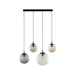   TK LIGHTING 4795 ESME Többágú Függesztett Lámpa Barna, Fekete, Grafit, Átlátszó E27 IP20