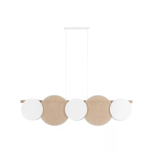 TK LIGHTING 4815 PULES Glamour Függesztett Lámpa Bézs, Fehér, Faipari E27 IP20